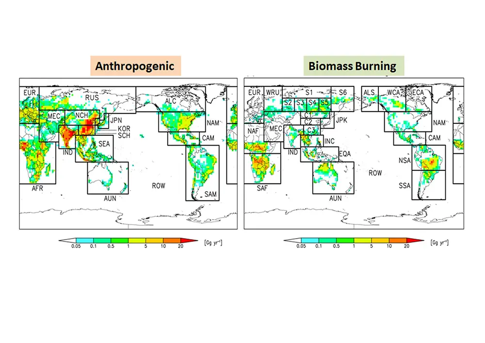 Tag-tracer global modeling of black carbon detailed for East Asia